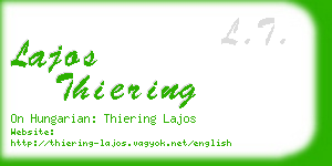 lajos thiering business card
